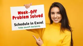 Create Schedule in Excel using SOLVER | Vivekananda Sinha | Video 135