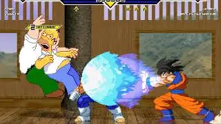 MUGEN Goku Z2 and Vegeta Z2 vs MVC Peter and MVC2 Homer