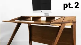 How To Build A Desk | Mid Century Modern Desk Build Part 2 - Top Structure