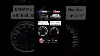 BMW M5 E60 V10 507 HP vs Audi S8 D3 V10 450 HP #acceleration