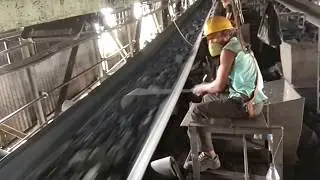 The stone pickers in a coal handling plant