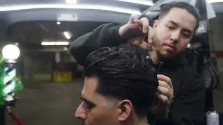 Haircut Inside A Truck Using Forming Cream for a Lasting Hold