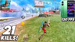 POCO X7 PRO CODM 120 FPS GAMEPLAY TEST | 21 Kills Solo v Squad 