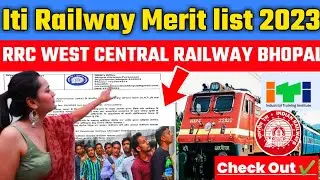 West Central Railway Merit list | Wcr Merit | Bhopal Division | iti Railway Merit list 2023 | #iti