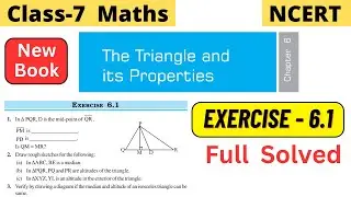 Class 7 Maths Chapter 6 The Triangle and its Properties NCERT Exercise 6.1 Full Solved 