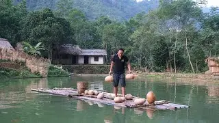 Harvest the last Pumpkin of the season, build a firewood shed, Duong daily life