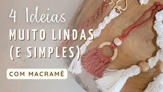 DIY - IDEIAS SUPER SIMPLES COM MACRAMÊ PARA VOCÊ FAZER! - Passo a Passo / Boho Decor