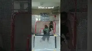 What a save in mini sticks game 2 #hockey #ministicks #shorts