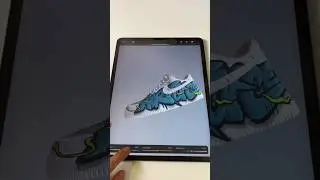 CRAZY 3D SNEAKER ART ON PROCREATE! 👟🔥 #art #artreels #procreate #sneakerhead