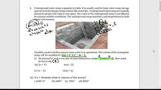 case study-5| underground water  sump is popular in India .It is usually  used for large water....