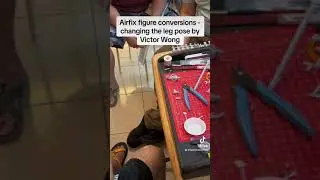 Airfix figure conversions - changing the leg post by Victor Wong