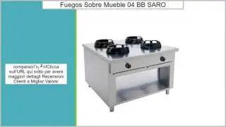 Wok gas 4 fuegos sobre mueble de cara a cara 04.BB SARO-/ CC