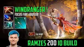 Ramzes - Windranger hard CARRY 7.33c  gameplay