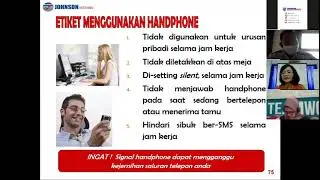 Online Training Etiket & Pelayanan Customer 24 Agustus 2020 PT. Johnson Indonesia