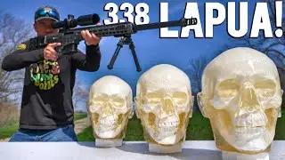 How Many Heads To STOP a Military Sniper Rifle??? (338 Lapua Magnum)