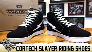 Cortech The Slayer Skate Style Canvas and Suede Riding Shoe