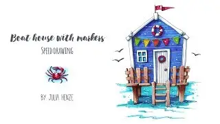 Cute fisherman house | Speed drawing