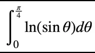 Integral of ln(sin x) from 0 to pi/4
