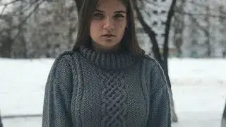 Свитер с косами спицами. Часть 1. Презентация.