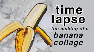 Making a Banana Collage from Magazine Cutouts