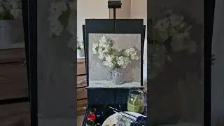 Белое на белом. Флоксы. Гуашь