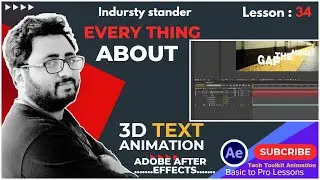 3D Rotating Text Animation + Null Objects in Adobe After Effects basic to Advaced Tips Urdu | Hindi