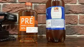 PRE бренди и апельсин - готовый коктейль из Пятерочки.