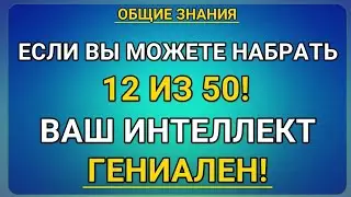 Если ты сможешь набрать 12 из 50 — мощь твоего мозга по-настоящему выдающаяся! 