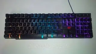 HAVIT HV-KB504L Клавиатура с цветной подсветкой , конструкция SKELETON, USB Black
