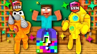 DRILLMEN TOP CLOCKMAN Tri-Titan MONSTER SCHOOL Herobrine in Minecraft Animation