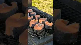 Семга на углях