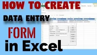 How to Create a Data Entry Form in Excel | Excel Forms | Ms Office?