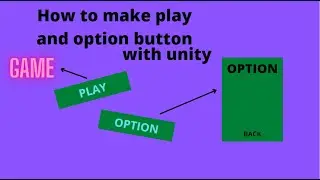How to make a play and option button in unity without coding