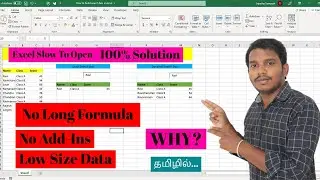 Excel Loading Issue Fixed!! | 100% Solution For Excel Not Responding Issue | Tamil