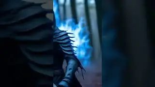 синий призрачный гонщик с копьём