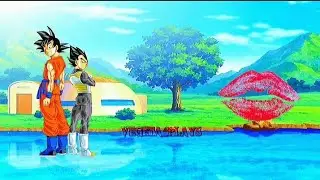 Dragon ball characters in kissing mode