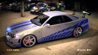 Need for Speed 2015 (PS4) - Paul Walker's R34 Nissan Skyline from 2 Fast 2 Furious