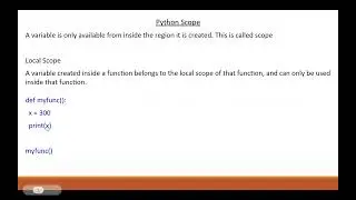 8) Scope, PIP, Module in python