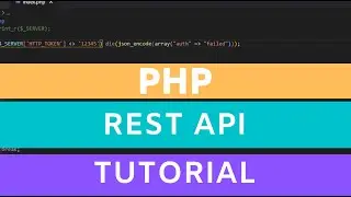 PHP rest api tutorial - for beginners