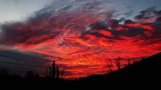 1/27/2024 Timelapse Sunrise - 7 minutes compressed into 15 seconds of fiery beauty.
