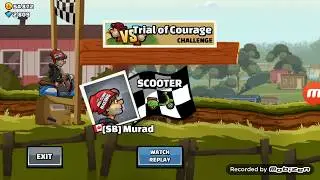 Мой первый случайный новый рекорд на скутере Hill Climb Racing 2
