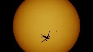 Aircraft overflying the Sun