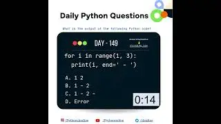 Python Coding challenge - Day 149 | What is the output of the following Python Code?  