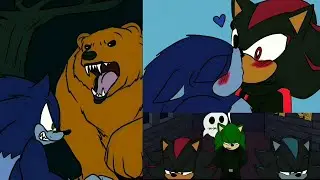 Bear Encounter 💙Sonadow❤️ 🤍Mephilver 🖤 Comic Dub 🐺 🧛‍♂️ Werehog Vampire AU