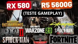 RYZEN 5 5600g+RX 580 veineda (TESTES+GAMEPLAY)