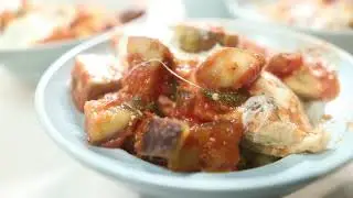 Chicken and Eggplant Cavatappi