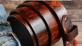 Авторский ремень из шикарной кожи растительного дубления