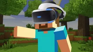 First Time playing VR Minecraft!