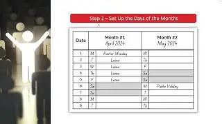 Setting up your 90 Day Calendar