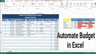 Excel Budget Template l Automate Your Budget in 15 Minutes l Learn Accounting Pro Studio